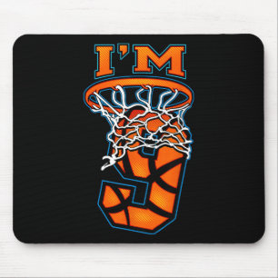 Mousepad Basquete, sou 9 Garotinha 9º Aniversário