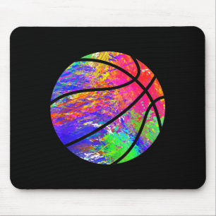 Mousepad Basquete Splash Jogador de Basquete Bola Esportes
