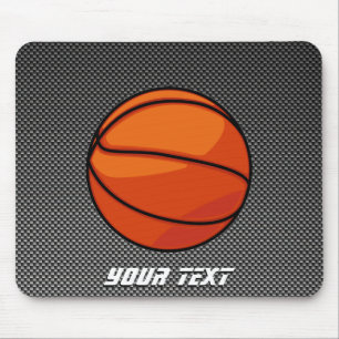 Mousepad Basquetebol do olhar da fibra do carbono