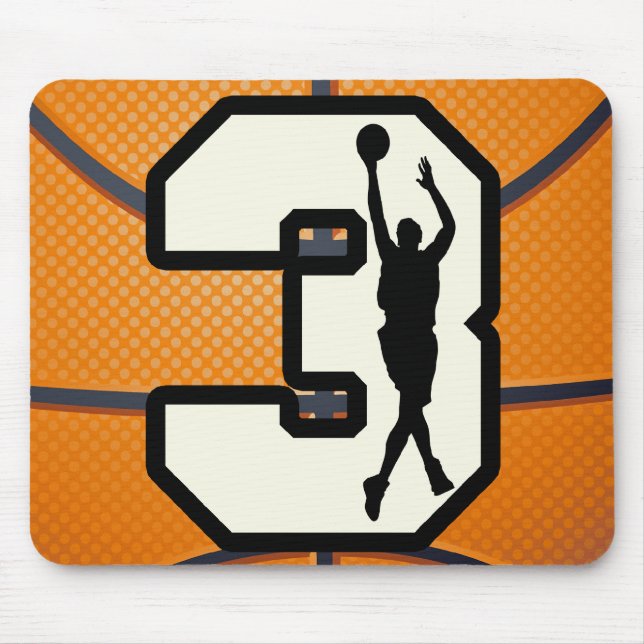 Mousepad Basquetebol e jogador do número 3 (Frente)