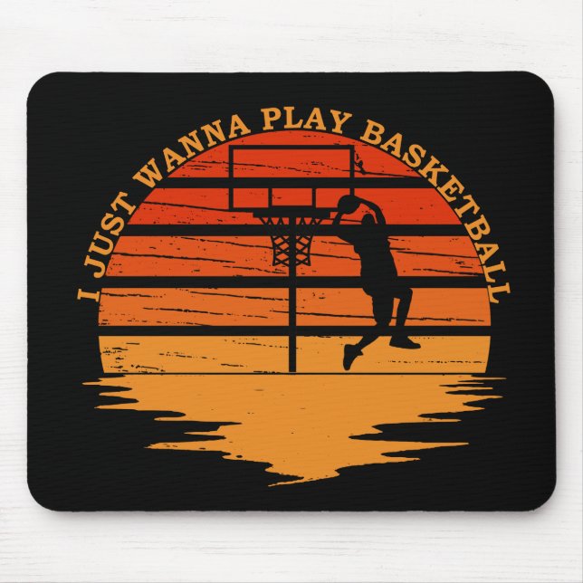 Mousepad basquetebol engraçado (Frente)