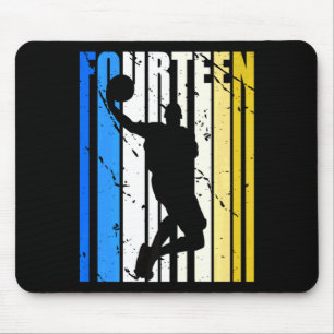Mousepad Basquetebol masculino masculino 14º aniversário pa