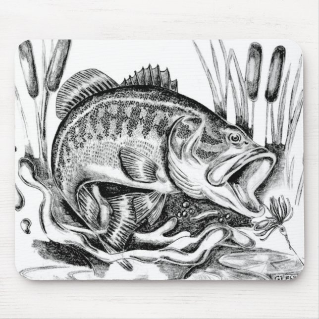 Mousepad Bass de Boca Largemouth (Frente)