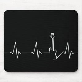 Mousepad Bass Guitar Heartbeat