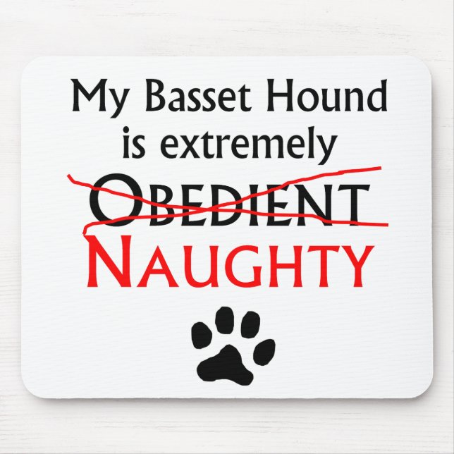 Mousepad Basset Hound impertinente (Frente)