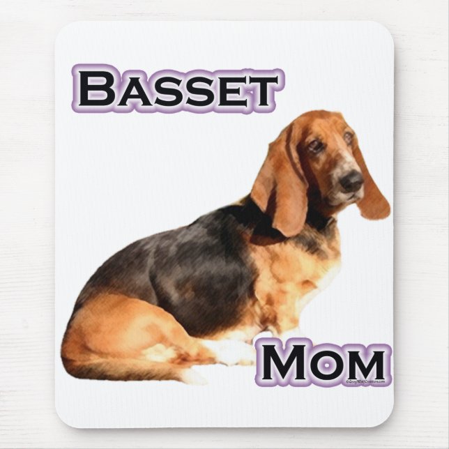 Mousepad Basset Hound Mãe 4 (Frente)