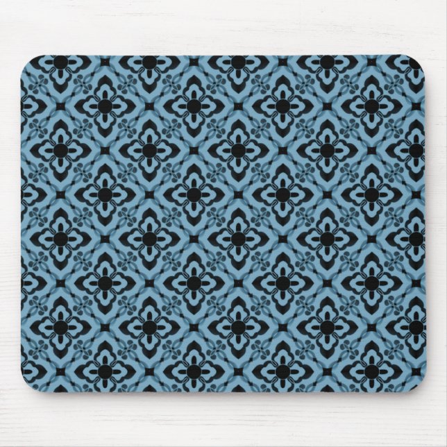 Mousepad Basta Dazzling Damask Mousepad, Azul Claro (Frente)