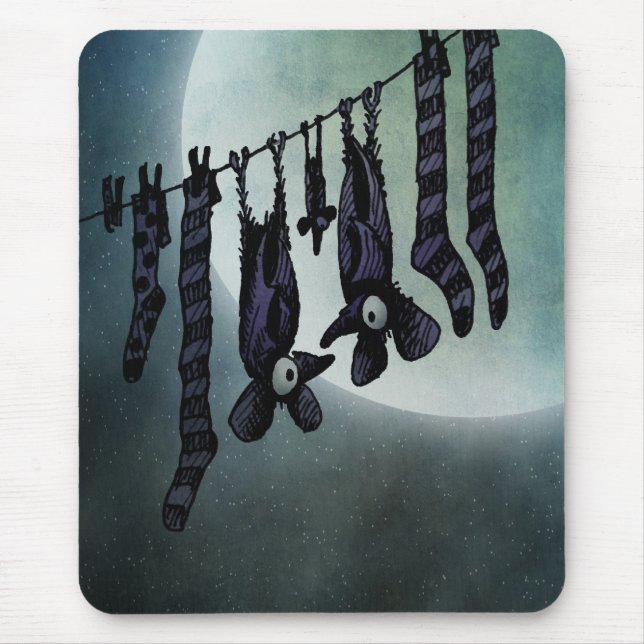 Mousepad Bastões engraçados da Lua cheia (Frente)