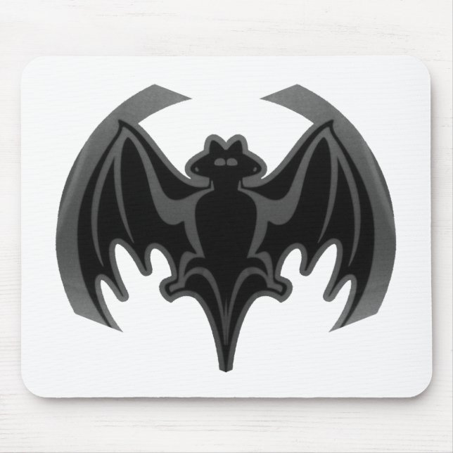 Mousepad Bat Black Inv The MUSEUM Zazzle Gifts (Frente)