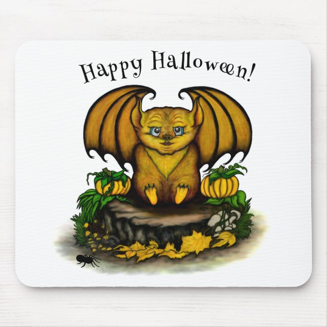 Mousepad Bat Bonito do Halloween (Frente)