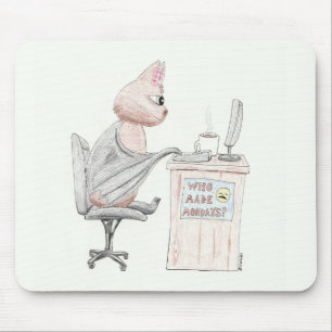 Mousepad Bat Bonito na Mesa