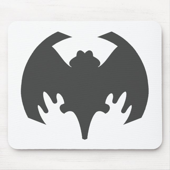 Mousepad Bat Cinza The MUSEUM Zazzle Gifts (Frente)