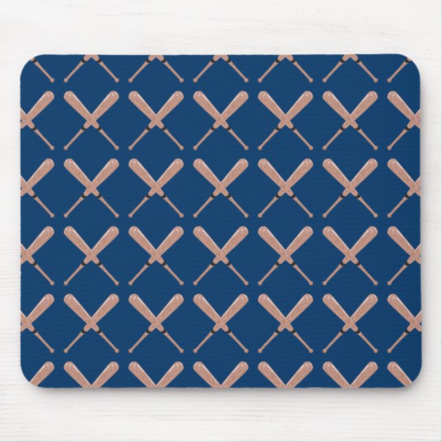 Mousepad Bat de Baseball marinho (Frente)