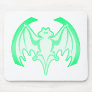 Mousepad Bat Green Inv The MUSEUM Zazzle Gifts