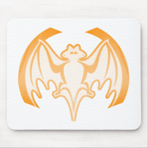 Mousepad Bat Orange Inv The MUSEUM Zazzle Gifts