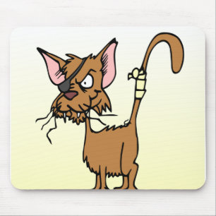 Mousepad Bata acima o gato dos desenhos animados