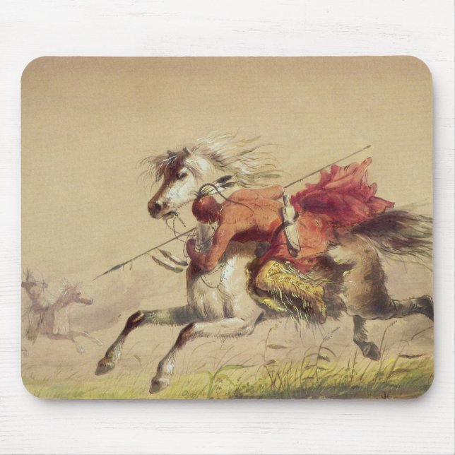Mousepad Batalha De Blue Water Creek Por Alfred Jacob Mille (Frente)