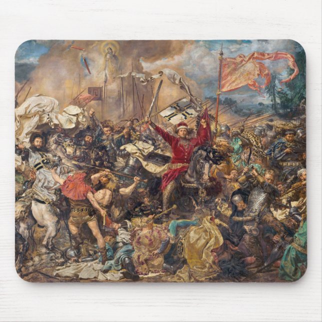 Mousepad Batalha de Grunwald (cena militar medieval) (guerr (Frente)