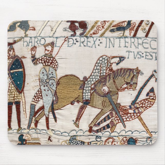 Mousepad Batalha de Hastings - Bayeux Tapeçaria Rei Harold (Frente)