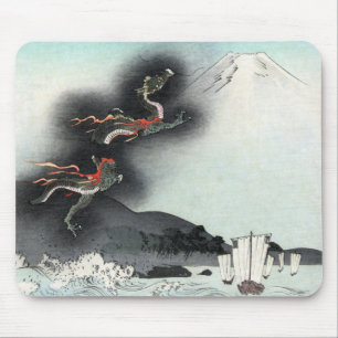 Mousepad Batalha Naval da Fúria do Dragão pelo Monte Fuji,