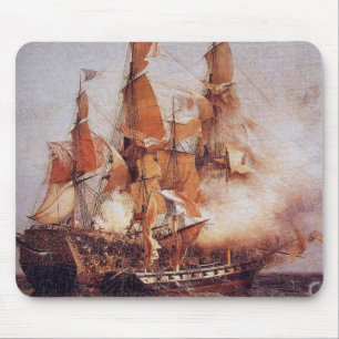 Mousepad Batalha naval entre o Confiance e o HMS Kent