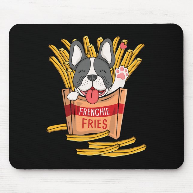 Mousepad Batatas Fritas - Bulldog Francês Comida Rápida Ama (Frente)