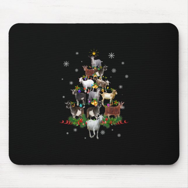 Mousepad Bate no Natal, Árvore Neve, Gato de Natal (Frente)