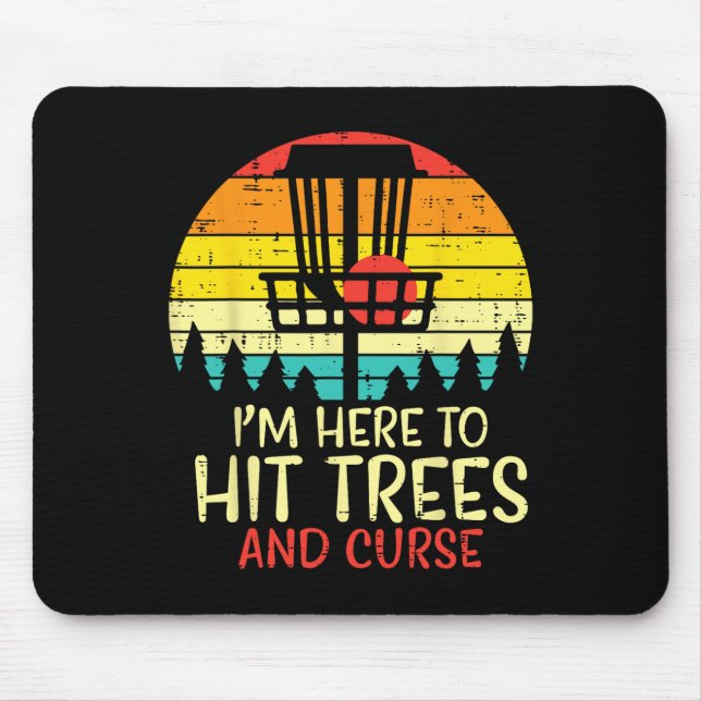 Mousepad Bater Árvores E Amaldiçoar O Pôr do Sol Frisbee de (Frente)
