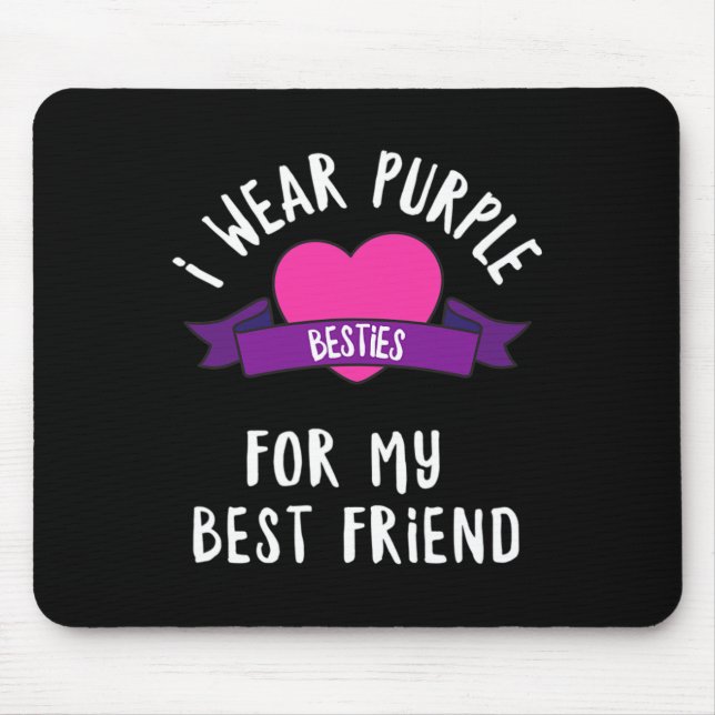 Mousepad Bater Em Alzheimers Veste Roxo Para Meu Melhor Ami (Frente)