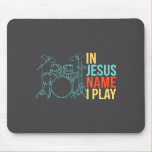 Mousepad Baterista Cristão Em Nome De Jesus Eu Toquo - Ador