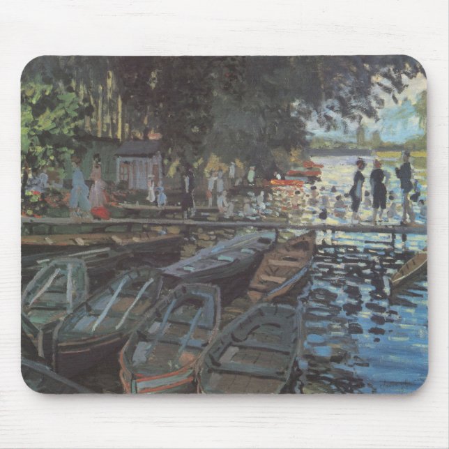 Mousepad Bathers no La Grenouillère por Claude Monet (Frente)