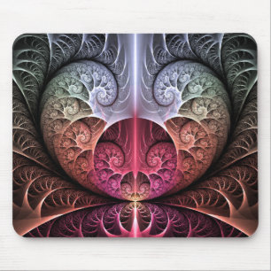 Mousepad Batida cardíaca, Abstrato Surreal Fantasy Arte Fra