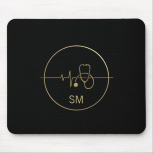 Mousepad Batimento cardíaco Dourado de Monograma