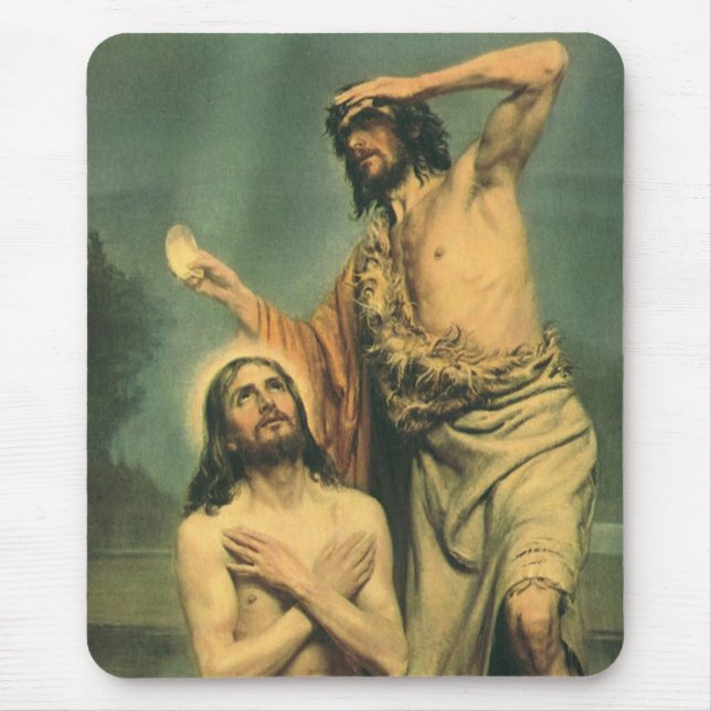 Mousepad Batismo de Jesus Cristo de João Batista (Frente)