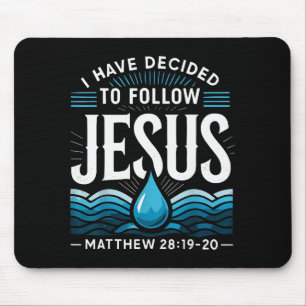 Mousepad Batizado Eu Decidi Seguir o Batismo de Jesus