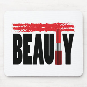 Mousepad Batom da tipografia da beleza