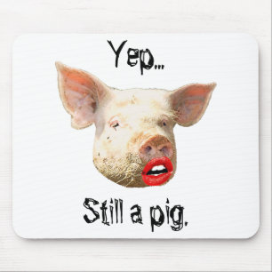 Mousepad Batom em um porco
