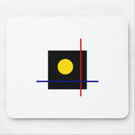 Mousepad Bauhaus Design Geométrico Art Composição Preta
