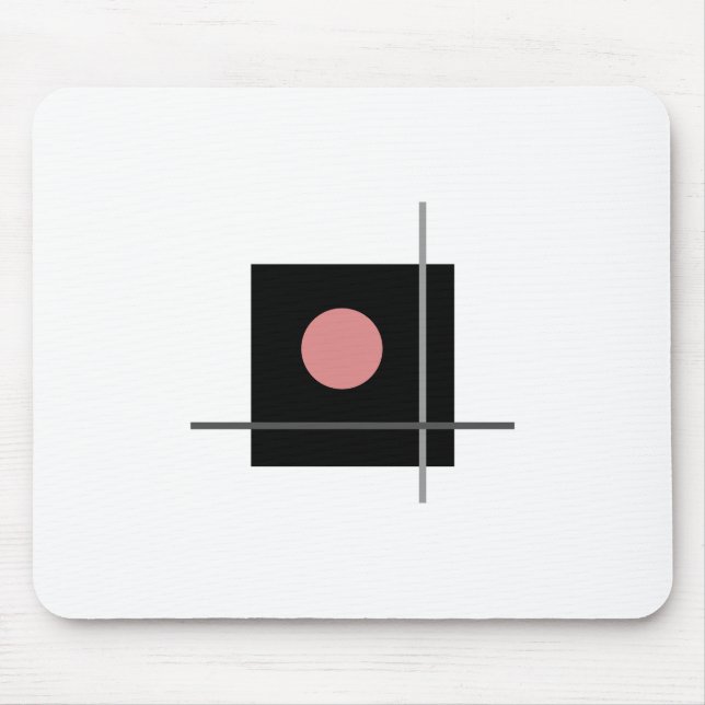 Mousepad Bauhaus Design Geométrico Cinza (Frente)