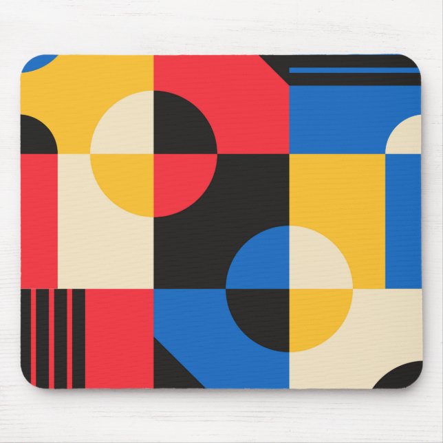 Mousepad Bauhaus Geometry Pattern (Frente)