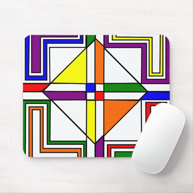 Mousepad Bauhaus StainGlass (Com mouse)