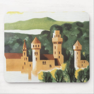Mousepad Baviera, Alemanha, Arte de Viagem Antiga de Castel