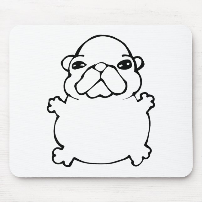 Mousepad Bble Meme Funny Dog Brainrot Wash My Belly Meme  (Frente)