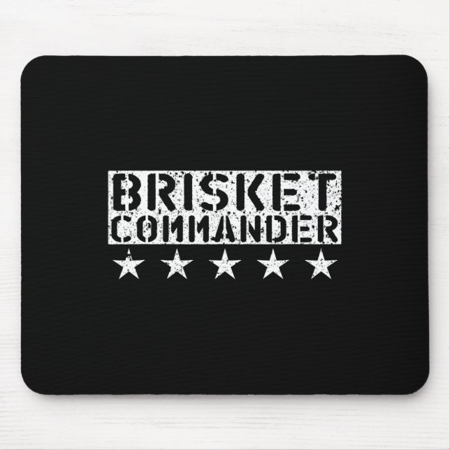 Mousepad [bbq Dude] Brisket Commander Bbq Shirt  (Frente)
