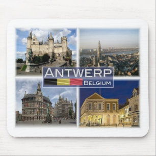 Mousepad BE Bélgica - Antuérpia - Het Steen - Catedral