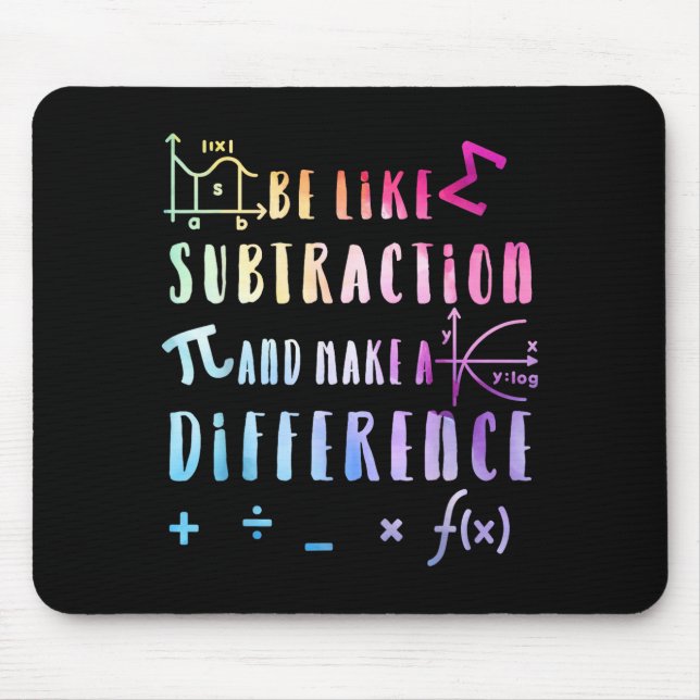 Mousepad Be Like Subtraction Math Quote For Teachers Studen (Frente)