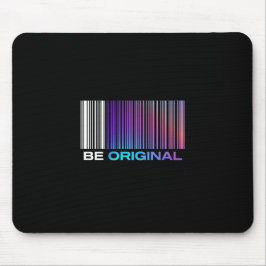 Mousepad Be Original – Holographic Barcode-Inspired