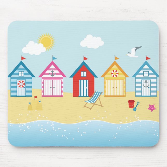 Mousepad Beach Huts (Frente)
