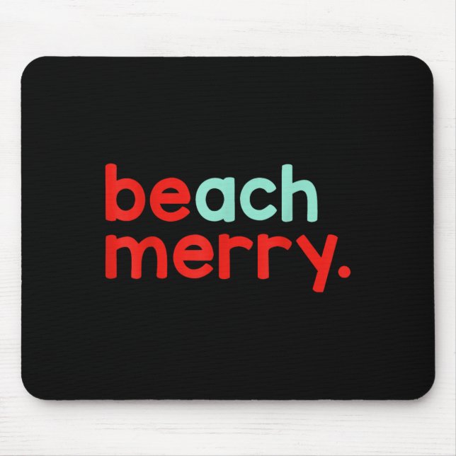 Mousepad Beach Merry Christmas  (Frente)