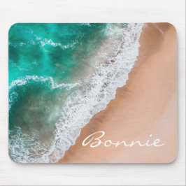 Mousepad Beach ocean water on seashore sand tropical summer